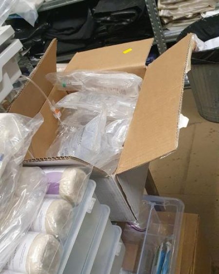 Saline IV bag